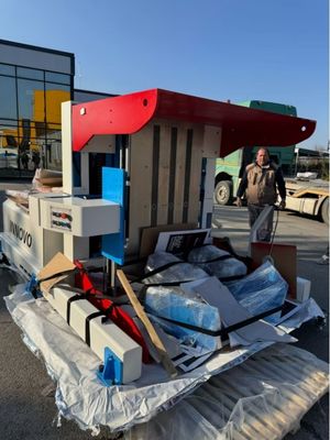 Przewracarka do stosów PT-1300/1650 z udźwigiem 1,5 tony i minimalnym rozmiarem materiału 50*60cm do druku i pakowania