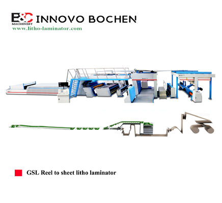 Offline Roll To Sheet Roll Feeding Litho Laminating Machine z precyzyjną precyzją laminacji i szybkim karmieniem rolkami do opakowań